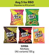 Simba Nik Naks (All Variants)-For Any 5 x 135g