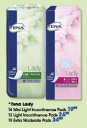 Tena Lady 10 Extra Moderate Pads