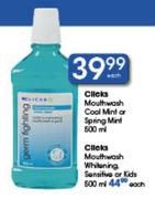 Clicks Mouthwash Whitening, Sensitive or Kids-500ml Each