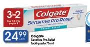 Colgate Sensitive Pro-Relief Toothpaste-75ml Each