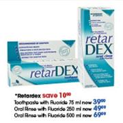 Retardex Oral Rinse with Fluoride-250ml Each