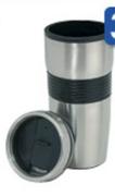 Clicks Stainless Steel Mugs Stainless Steel & Plastic Vacuum-450ml Or With Handle-400ml Each