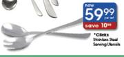 Clicks Stainless Steel Serving Utensils-Per Set
