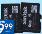 Sandisk Micro SDHC With SD Adaptor Each