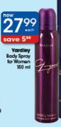 Yardley Body Spray For Women-150ml Each