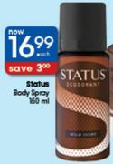 Status Body Spray-150ml Each