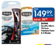 Schick Quattro Men's Titanium Freestyle Razor & 4 Blades-Per Offer
