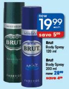 Brut Body Spray-120ml Each
