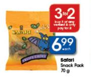 Safari Snack Pack-70g Each