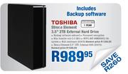Toshiba Stor.e Element 3.5" External Hard Drive-2 TB