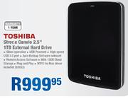 Toshiba Stor.e Canvio 2.5" External Hard Drive-1 TB