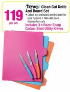 Tevo Clean Cut Knife And Board Set-per Set