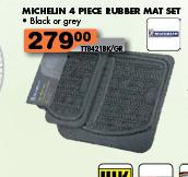 Michelin 4 Piece Rubber Mat Set