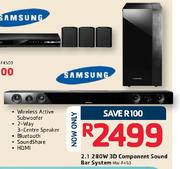 Samsung 2.1 280W 3D Component Sound Bar System-HW-F450