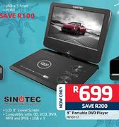 Sinotec 9" Portable DVD Player-PDVD952