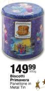 Biscotti Primavera Panettone In Metal Tin-900G