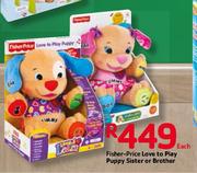 Fisher-Price Love To Play Puppy Sister Or Brother Each