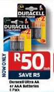 Duracell Ultra AA Or AAA Batteries 6-Pack