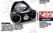 Telefunken Portable Radio And CD Player With MP3 And USB Black TCD-1204