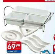 Click Home 3-Piece Porcetain Snack Set  Per Set