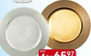 Clicks Home Arcrylic Charger Plate Black,Gold Or Silver-1 For Each
