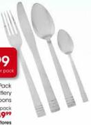 Clicks Home 4-Pack Stainless Steel Rivington Cuttery Knives,Forks Or TeaSpoons Per Pack