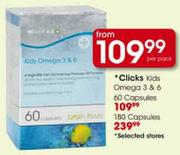 Clicks Kids Omega 3 & 6-60 Capsules Per Pack