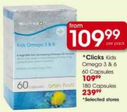 Clicks Kids Omega 3 & 6-180 Capsules Per Pack
