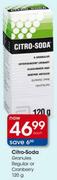 Citro-Soda Granules Regular or Cranberry-120gm