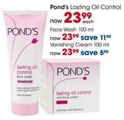 Pond's Lasting Oil Control Face Wash-100ml-Each