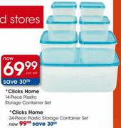  Clicks Home 24-Piece Plastic Storage Conatiner Set