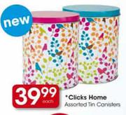 Clicks Home Assorted Tin Containers-Each