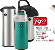 Clicks Home Plastic Two toned Colour Airpot 1.9 L-Each
