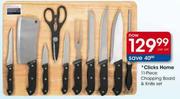 Clicks Home 11-Piece Chopping Board & Knife Set-Per Set