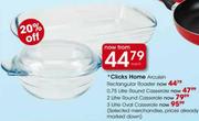 Clicks Home Arcuisin Round Casserole-0.75L