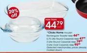 Clicks Home Arcuisin Round Casserole-2L