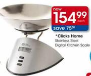Clicks Home Stainless Steel Digital Kitchen Scale-Each 