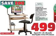 Chantelle Computer Desk and Chair