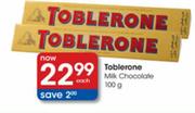  Toblerone Milk Chocolate 100g-Each