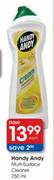  Handy Andy Multi-Surface Cleaner 750ml-Each
