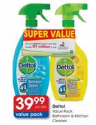 Dettol Value Pack: Bathroom & Kitchen Cleaner-Per Offer