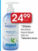 Clicks Sensitive Hand Wash 250ml-Each