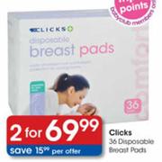 Clicks 36 Disposable Breast Pads-2's