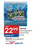 Karvol Decongestant Chest Rub-50g