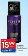 Status Body Spray-150ml Each