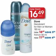 Dove Roll-On-50ml Each