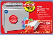 Defy Twin Tub Metallic-13kg