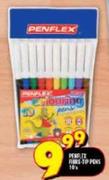 Penflex Fibre-Tip Pens-10's