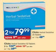 Clicks Herbal Sedative Tablets-26's