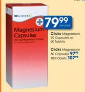Clicks Magnesium Tablets-100's